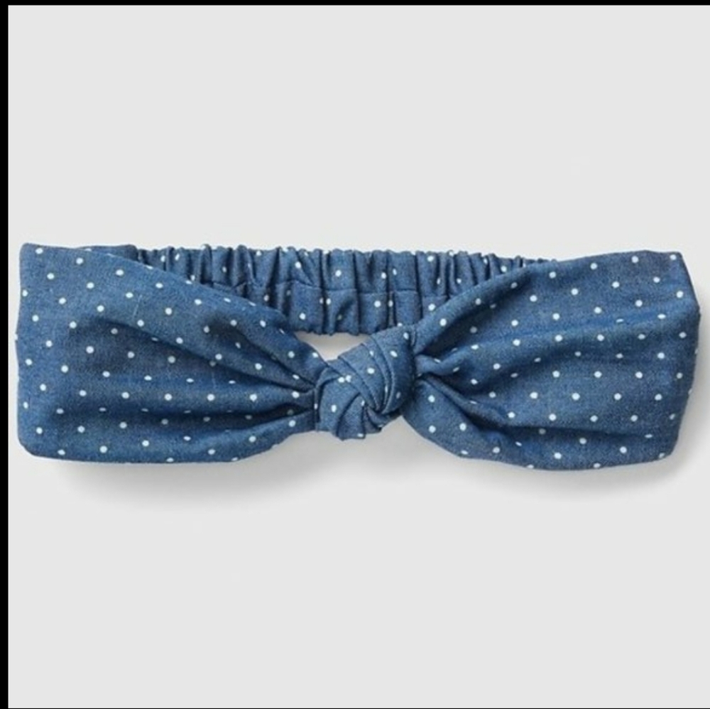 GAP Girl Dot Denim Headband NWT